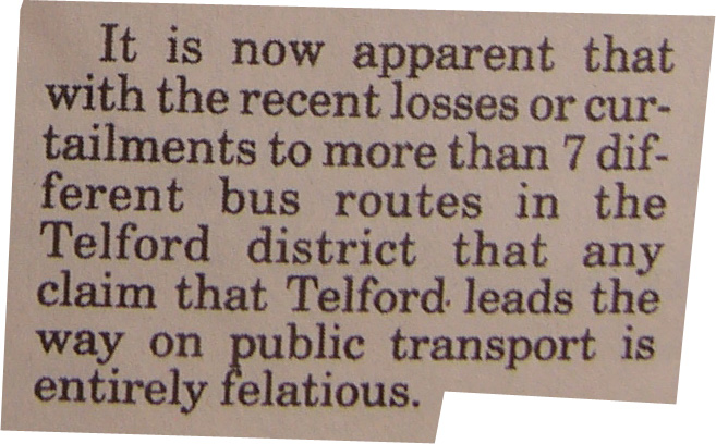 The bus service sucks.